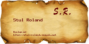 Stul Roland névjegykártya